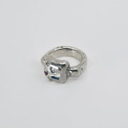 Anillo Sugus Confetti con circonitas de colores variados