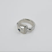 Anillo Sugus Landscape con circonitas y dibujos, pieza única talla 14
