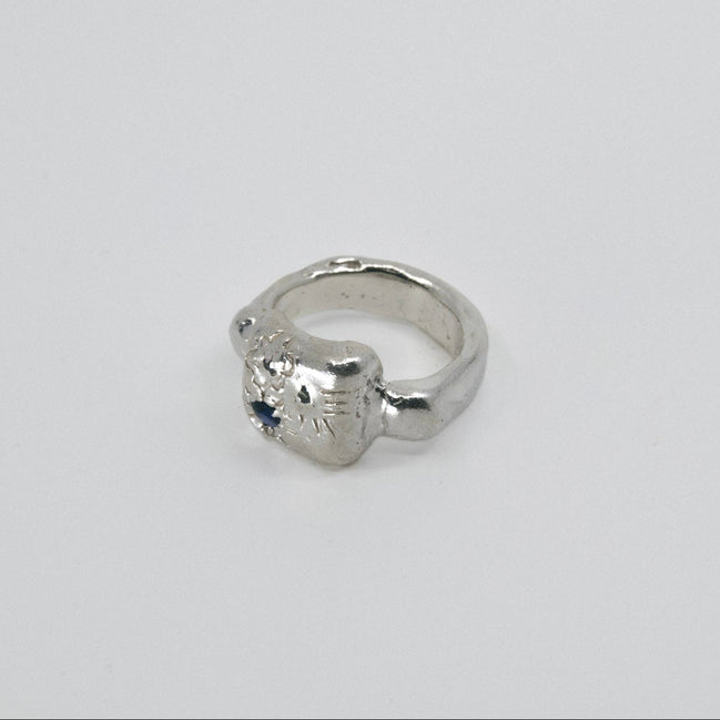 Anillo Sugus Landscape con circonitas y dibujos, pieza única talla 14