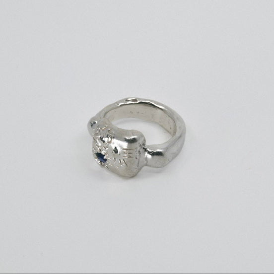 Anillo Sugus Landscape con circonitas y dibujos, pieza única talla 14