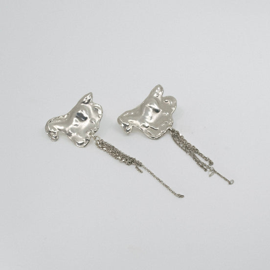 Pendientes Galope de plata de ley con forma de caballo al galope