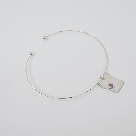 Gargantilla chapa amatista