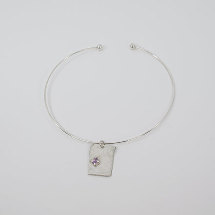 Gargantilla chapa amatista