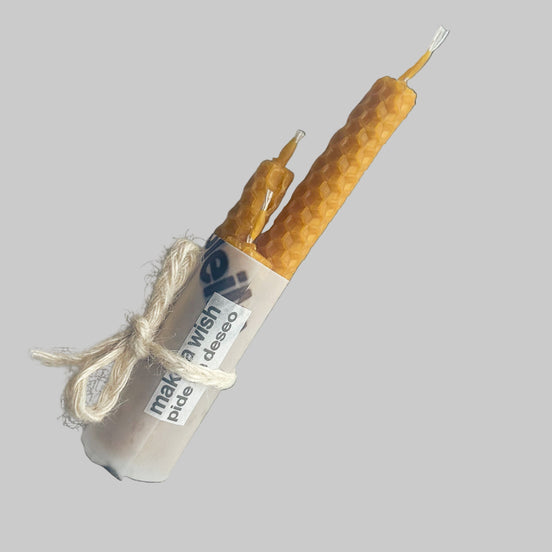 Set de velas de cera de abeja